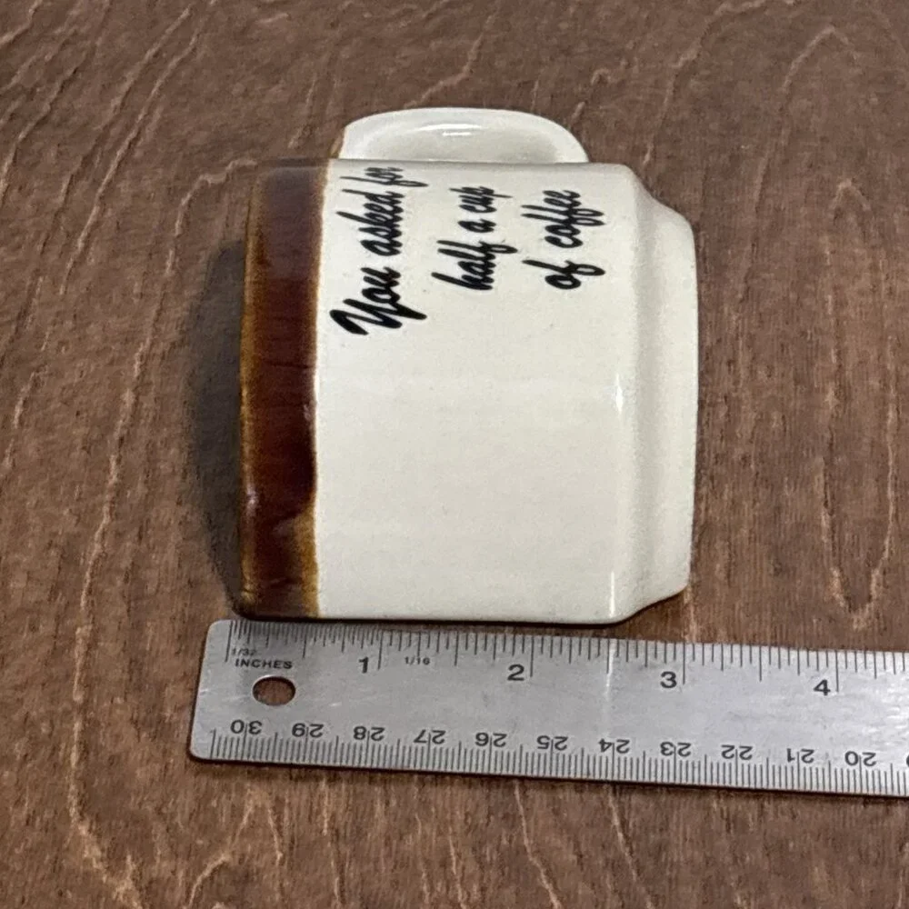 VTG "You asked for Half a Cup of Coffee" Mug Travel Souvenir - Picture 8 of 10